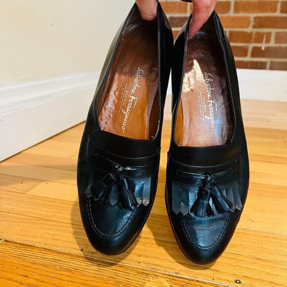 Salvatore Ferragamo Penny Loafers Men’s US 9.5 Dress Shoes Black main image 10